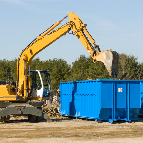 are there any restrictions on where a residential dumpster can be placed in Hendrix